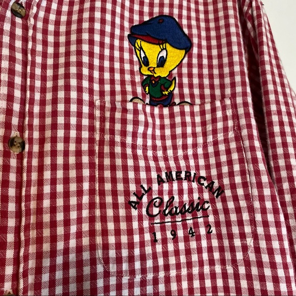 Vintage Acme Clothing Co All American Classic Plaid Embroidered Button Up Size M - Picture 10 of 10